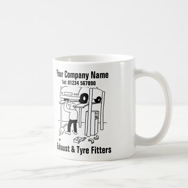 Taza De Café Exhaust de garaje y Fitness para neumáticos (Derecha)