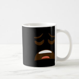 Taza De Café Exhausto Cara Cansada Emoticon Vestido Fácil Hallo