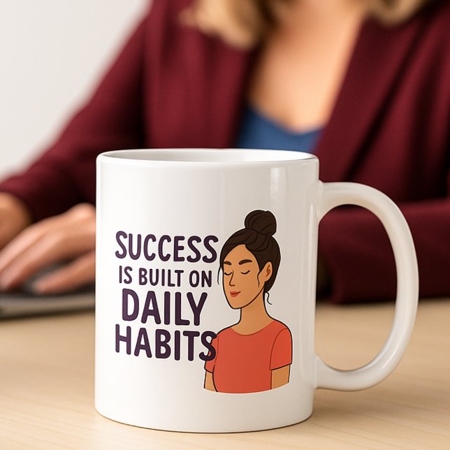 Taza De Café Éxito diario hábitos empresariales motivacionales (Subido por el creador)