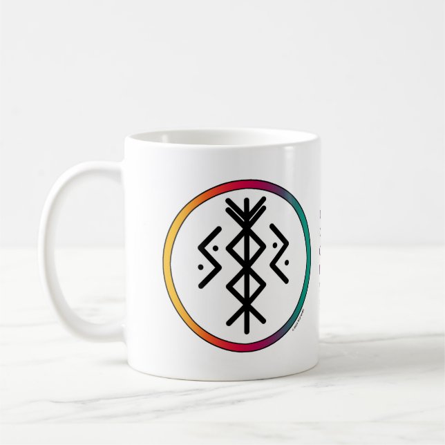 Taza De Café Éxito y prosperidad Bindrune Coffee Mug (Izquierda)