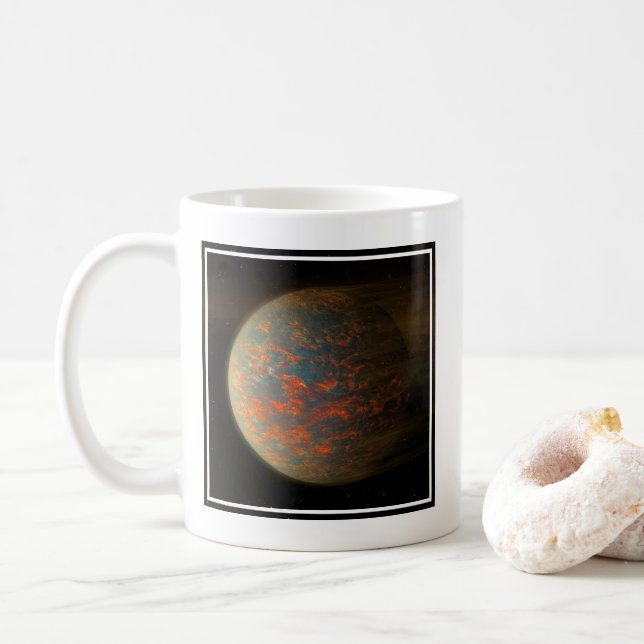 Taza De Café Exoplanet 55 Cancri E Y Su Superficie Molten (Con donut)