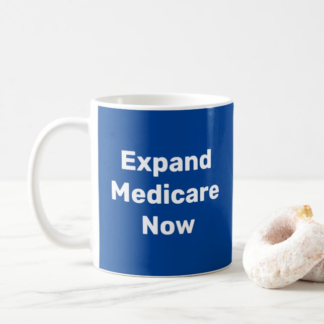 Taza De Café Expandir Medicare ahora (Con donut)