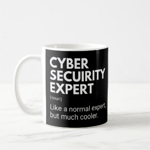 Taza De Café Experto en Ciberseguridad Frase Divertida