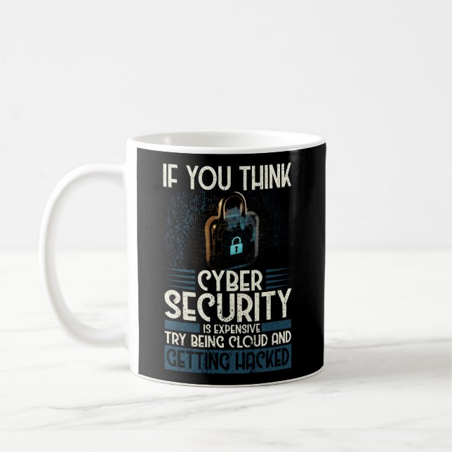 Taza De Café Experto En Ciberseguridad Para Hacker Blanco Y Cyb (Izquierda)