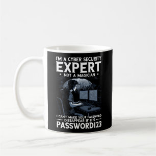 Taza De Café Experto En Ciberseguridad Para Hacker Blanco Y Cyb
