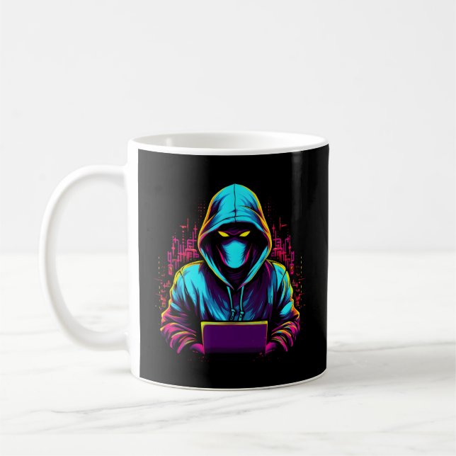Taza De Café Experto En Ciberseguridad Para Hacker Blanco Y Cyb (Izquierda)