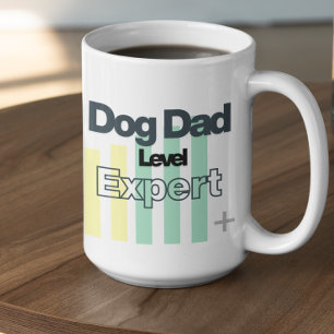 Taza De Café Experto en Nivel de Papá Perro Personalizable