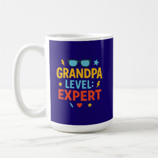 Taza De Café experto nivel abuelo (estilo caricatura)