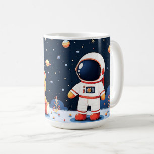 Taza De Café Explorador Cósmico Niño Astronauta
