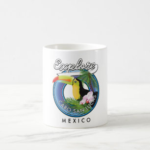 Taza De Café explorar cabo san lucas méxico viaje parche metal