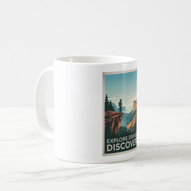 Taza De Café Explorar el descubrimiento de sueños (Anverso izquierdo)