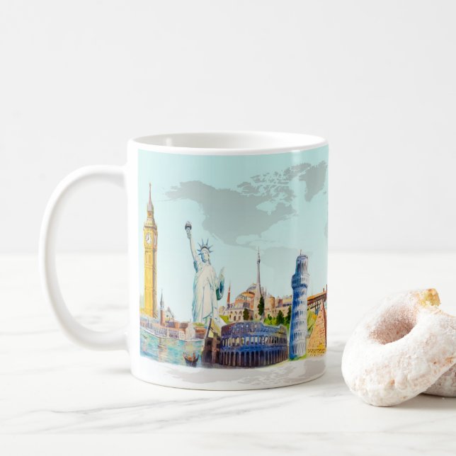 Taza De Café Explorar la World Travel Mug (Con donut)