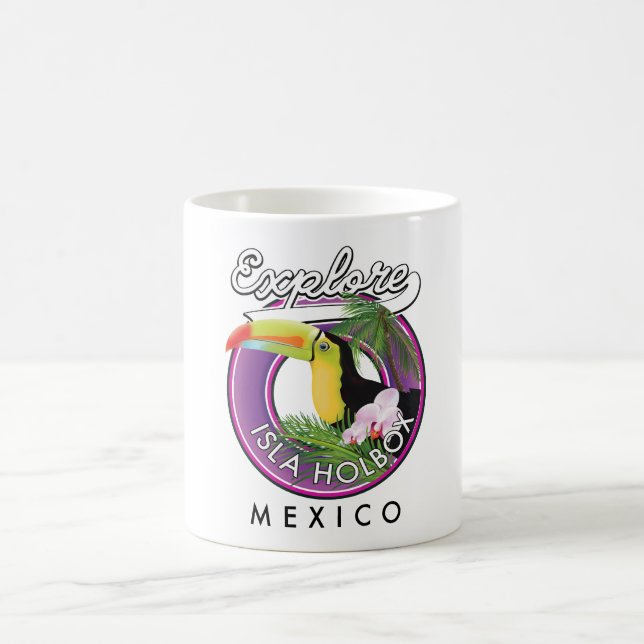 Taza De Café explorar playa Isla Holbox México viaje parche (Centro)