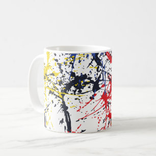 Taza De Café Explosión Colorida: Un Juego de Salpicaduras Aleat