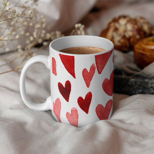 Taza De Café Explosión de corazones día de San Valentín - rojo
