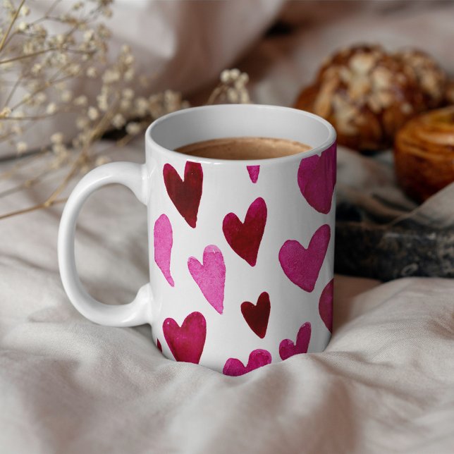 Taza De Café Explosión de corazones día de San Valentín - rosa  (Subido por el creador)