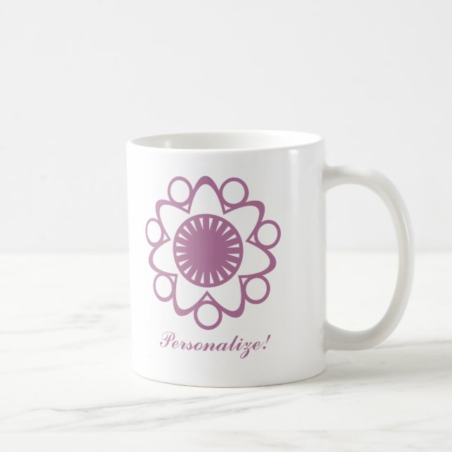Taza De Café Explosión de flores de vida, peluca, lavanda (Derecha)