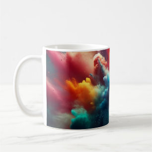 Taza De Café Explosión de humo en el arco iris
