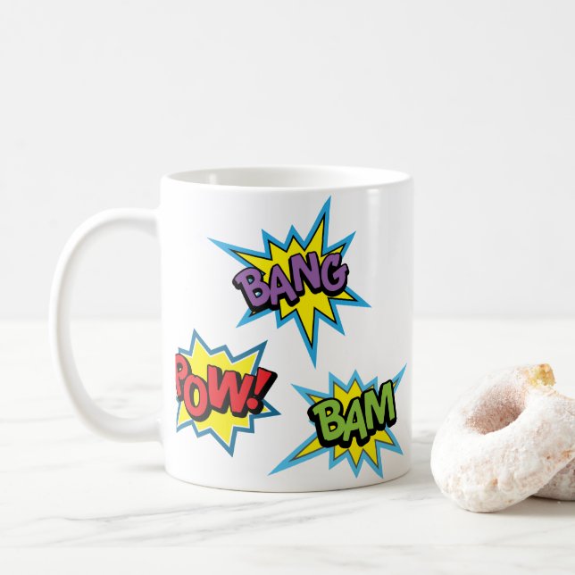 Taza De Café Explosión de superhéroes (Con donut)