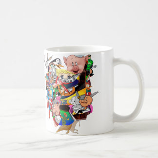 Taza De Café Exprésate a Ti Mismo Reto Cartoon Collage Cerámica
