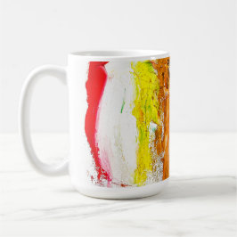 Taza De Café Expresión abstracta de figuras humanas en movimien