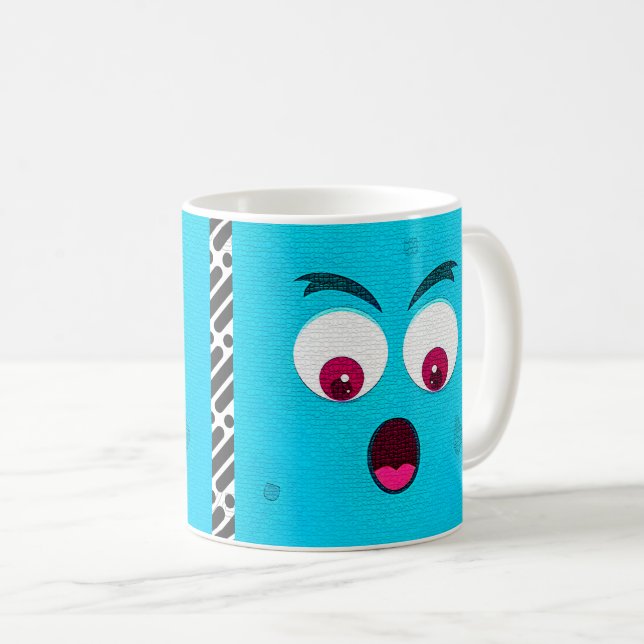 Taza De Café Expresión de cara de personalizado (Anverso derecho)