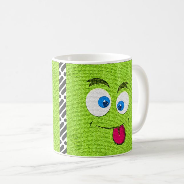 Taza De Café Expresión de cara de personalizado (Anverso derecho)