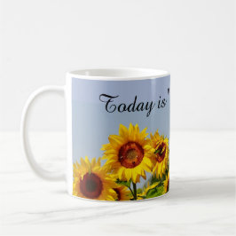 Taza De Café Expresión del jardín de girasol amarillo Coffee Mu