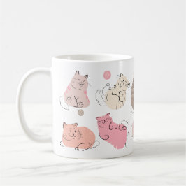 Taza De Café Expresiones de gatos mugre impreso