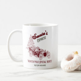 Taza De Café Expreso Navideño Vintage de Santa