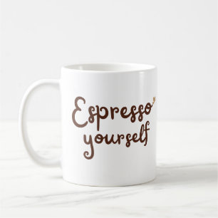 Taza De Café Expreso usted mismo tipografía linda