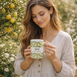 Taza De Café Exprime los limones del día monograma