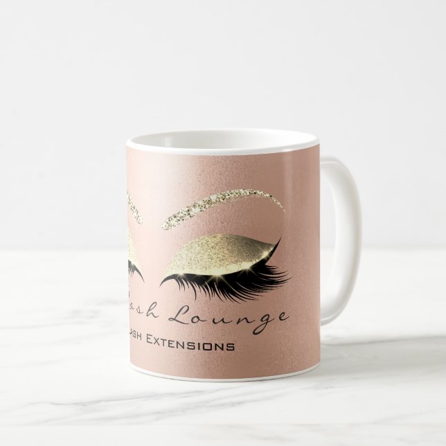Taza De Café Extensión de latigazos Belleza Browns Purpurina de (Anverso derecho)