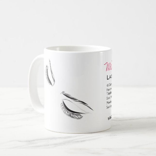 Taza De Café Extensión de latigazos largos en la cara (Anverso izquierdo)