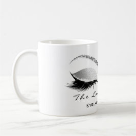 Taza De Café Extensión de pestañas Confetti Studio Gris blanco 
