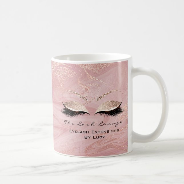 Taza De Café Extensión de pestañas Estudio de belleza Purpurina (Derecha)