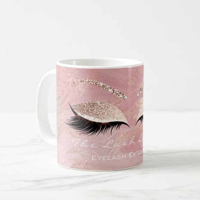 Taza De Café Extensión de pestañas maquillaje Studio Purpurina  (Anverso izquierdo)