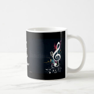 Taza De Café Extracto musical de la nota de la hendidura
