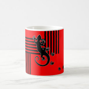 Taza De Café Extracto negro y rojo del Gecko corriente - de las