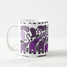 Taza De Café Extracto púrpura del arte del elefante