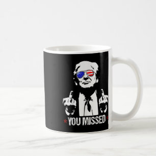 Taza De Café Extrañaste a Donald Trump, gracioso pro Trump 2024