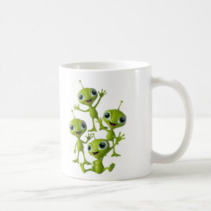 Taza De Café Extranjeros animados de color verde
