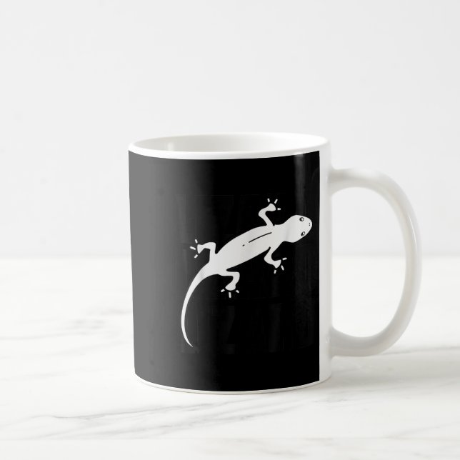 Taza De Café Extraño divertido Lizard Lizard Lizard Meme Animal (Derecha)