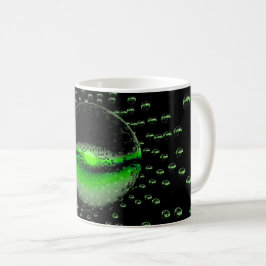 Taza De Café Extraños Orbs Extranjeros Que Emiten Una Espeluzna