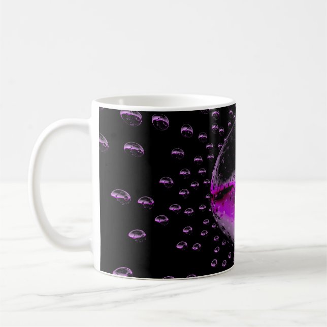 Taza De Café Extraños Orbs Extranjeros Que Emiten Una Luz Rosa  (Izquierda)