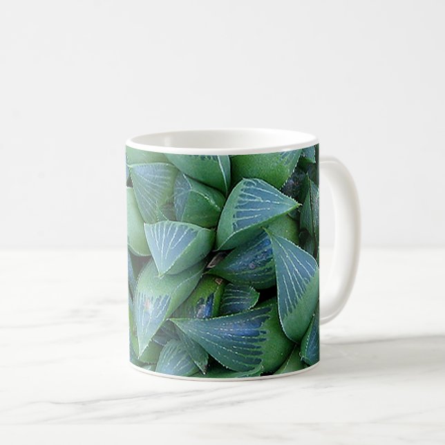 Taza De Café Extraordinaria planta de jardinería verde Haworth  (Anverso derecho)