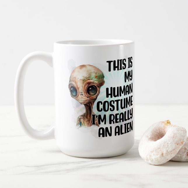 Taza De Café Extraterrestre (Con donut)