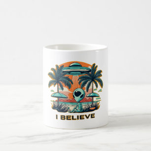 Taza De Café extraterrestre con ovni CREO