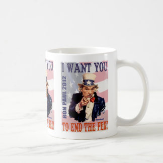 Taza De Café Extremo de Ron Paul el FED 2012