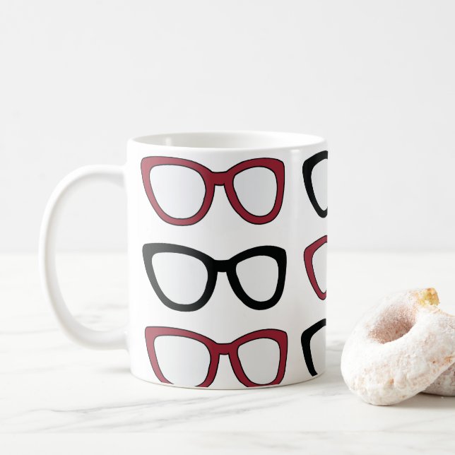 Taza De Café Eyeglasses Spectacles Specs Glasses (Con donut)